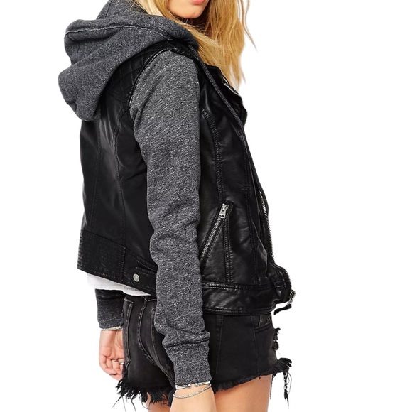 J2 JuJu faux leather Moto jacket - Picture 2 of 8